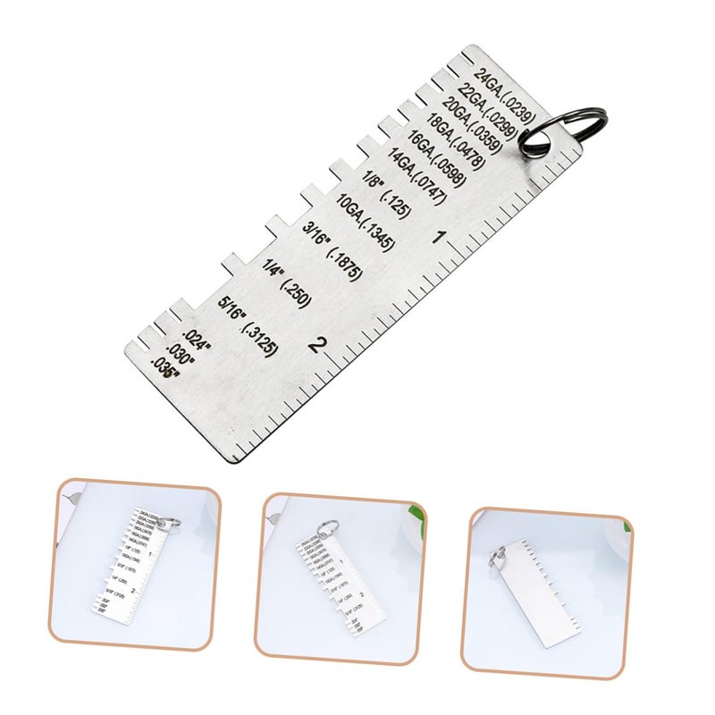 3pcs Metal Welding Thickness Gauge Set with Engraved Markings Portable Compact Welding Inspection Tool - Image 4